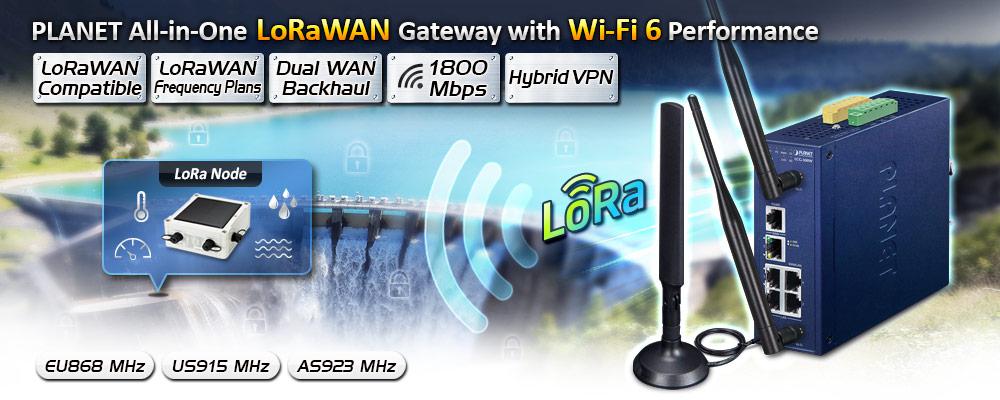 PLANET Product News:   LoRaWAN Gateway with 5-Port 10/100/1000T